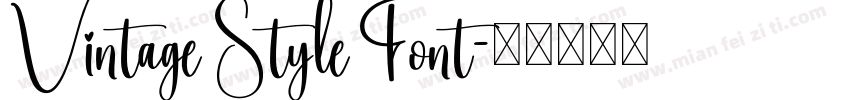 Vintage Style Font字体转换